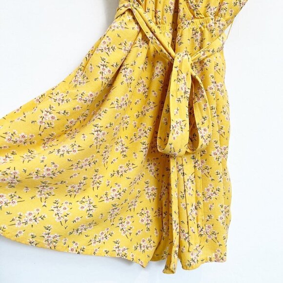 American Eagle Floral Surplice Neck Open Back Boho Romper Casual AEO Size XXL - Picture 4 of 10